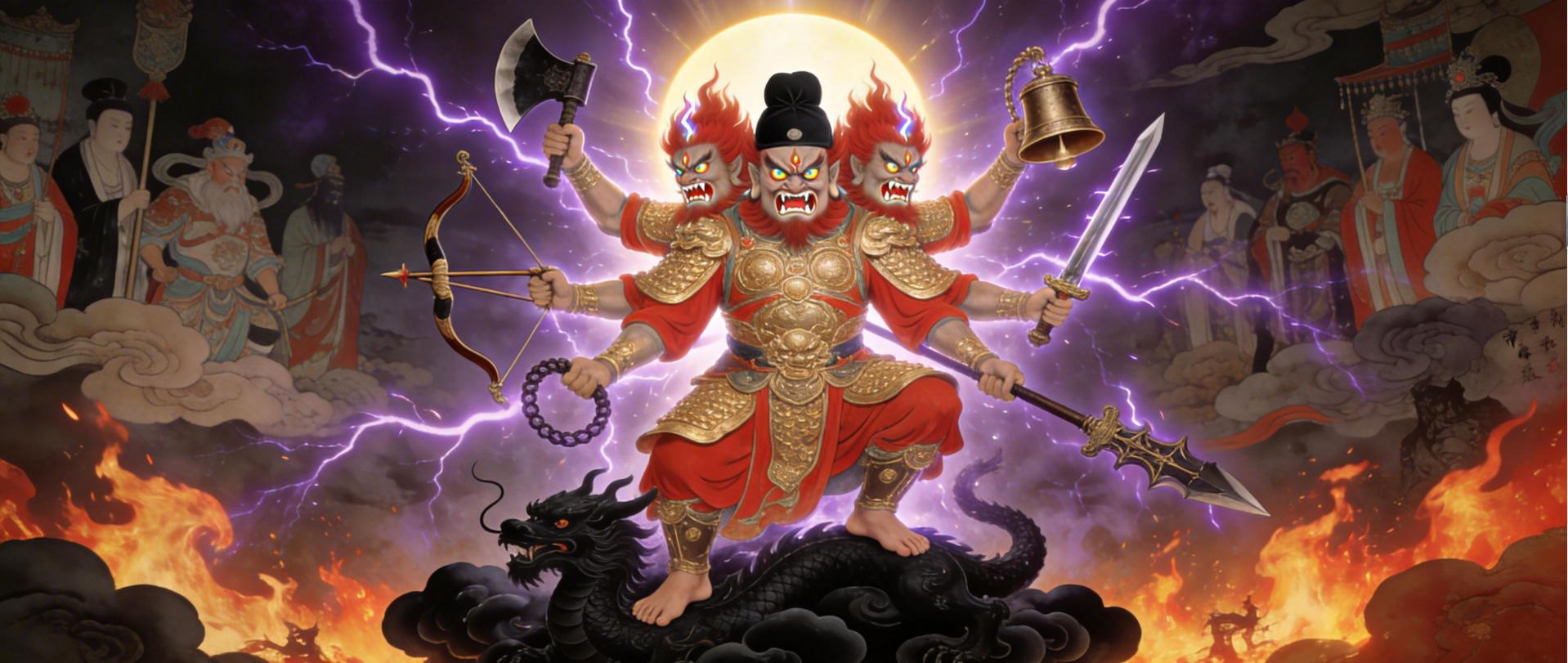 天蓬元帅全身神像 AI提示词  第1张